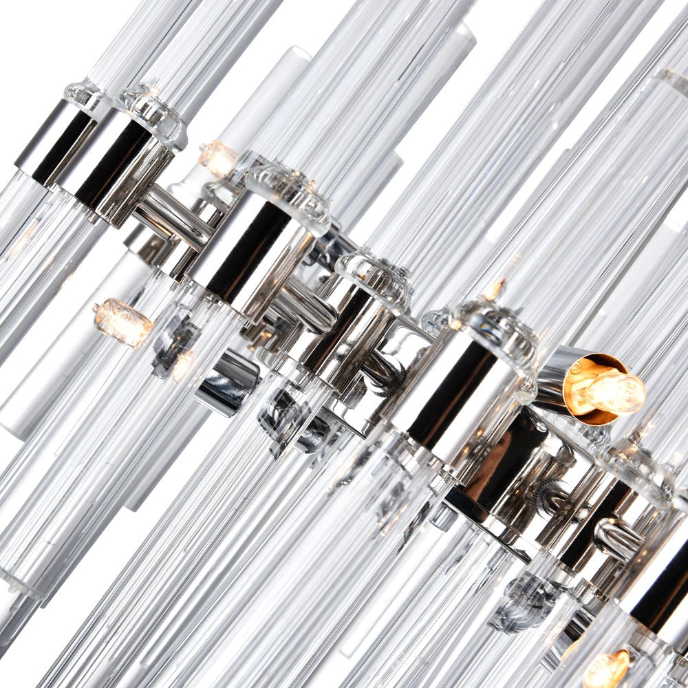 8 Light Chandelier With Polished Nickel Finish