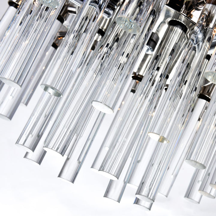 8 Light Chandelier With Polished Nickel Finish