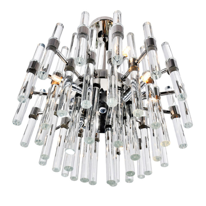 8 Light Chandelier With Polished Nickel Finish