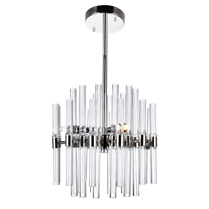 3 Light Mini Chandelier With Polished Nickel Finish