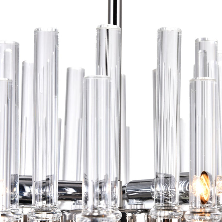 3 Light Mini Chandelier With Polished Nickel Finish