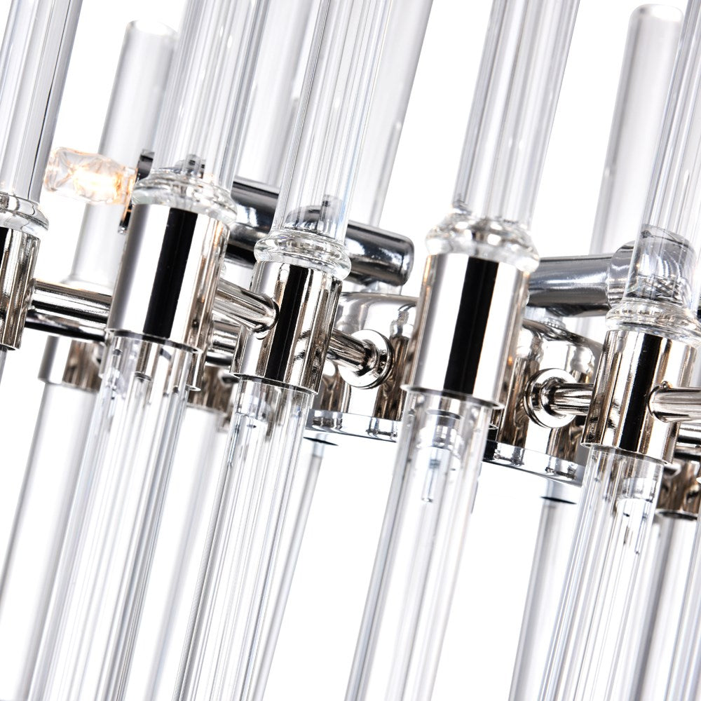 3 Light Mini Chandelier With Polished Nickel Finish