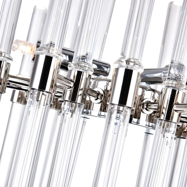 3 Light Mini Chandelier With Polished Nickel Finish