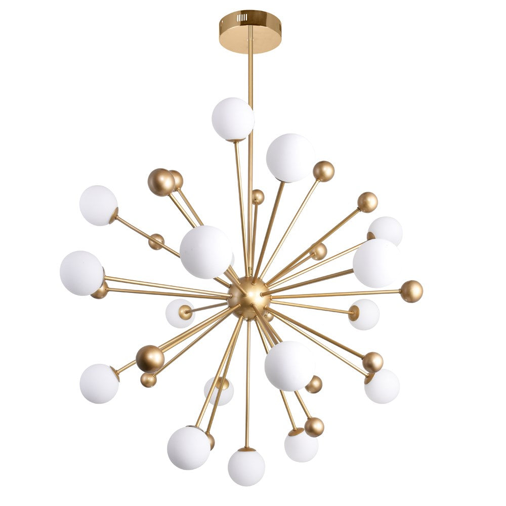 17 Light Chandelier With Sun Gold Finish