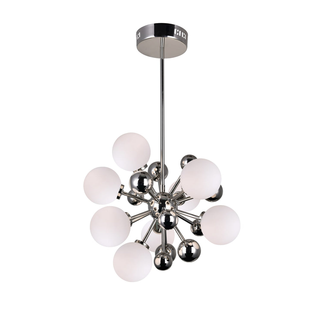 8 Light Chandelier With Polished Nickel Finish by CWI Lighting