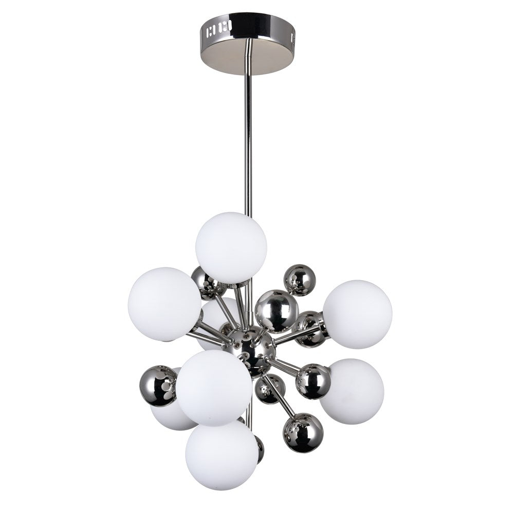 8 Light Chandelier With Polished Nickel Finish