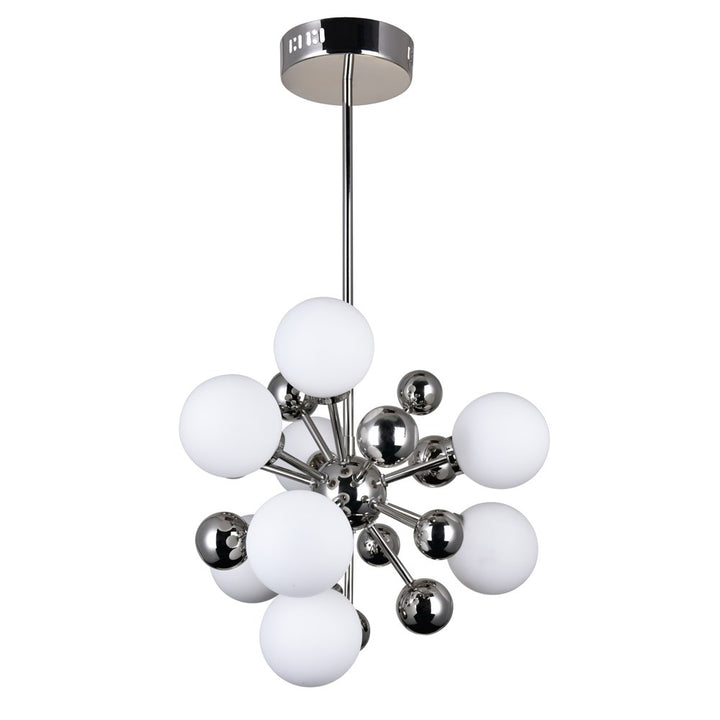8 Light Chandelier With Polished Nickel Finish