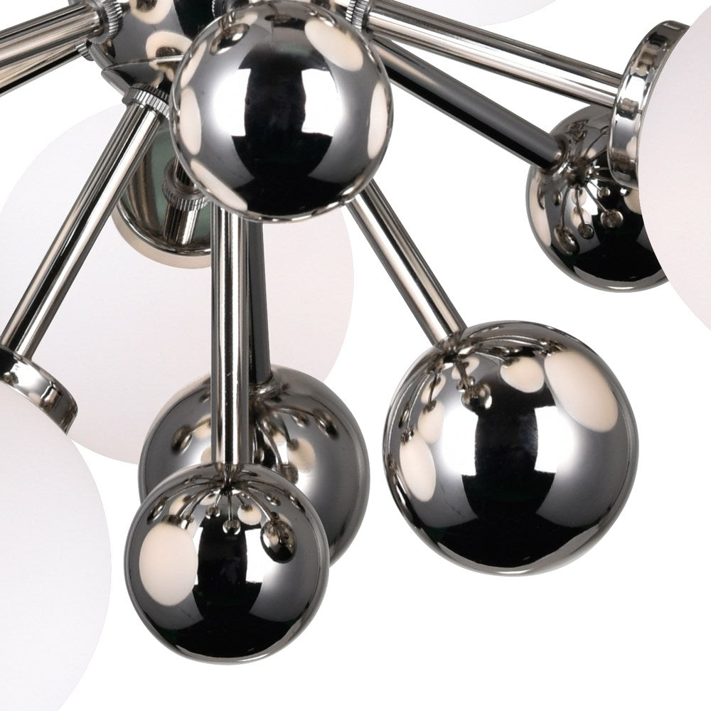 8 Light Chandelier With Polished Nickel Finish
