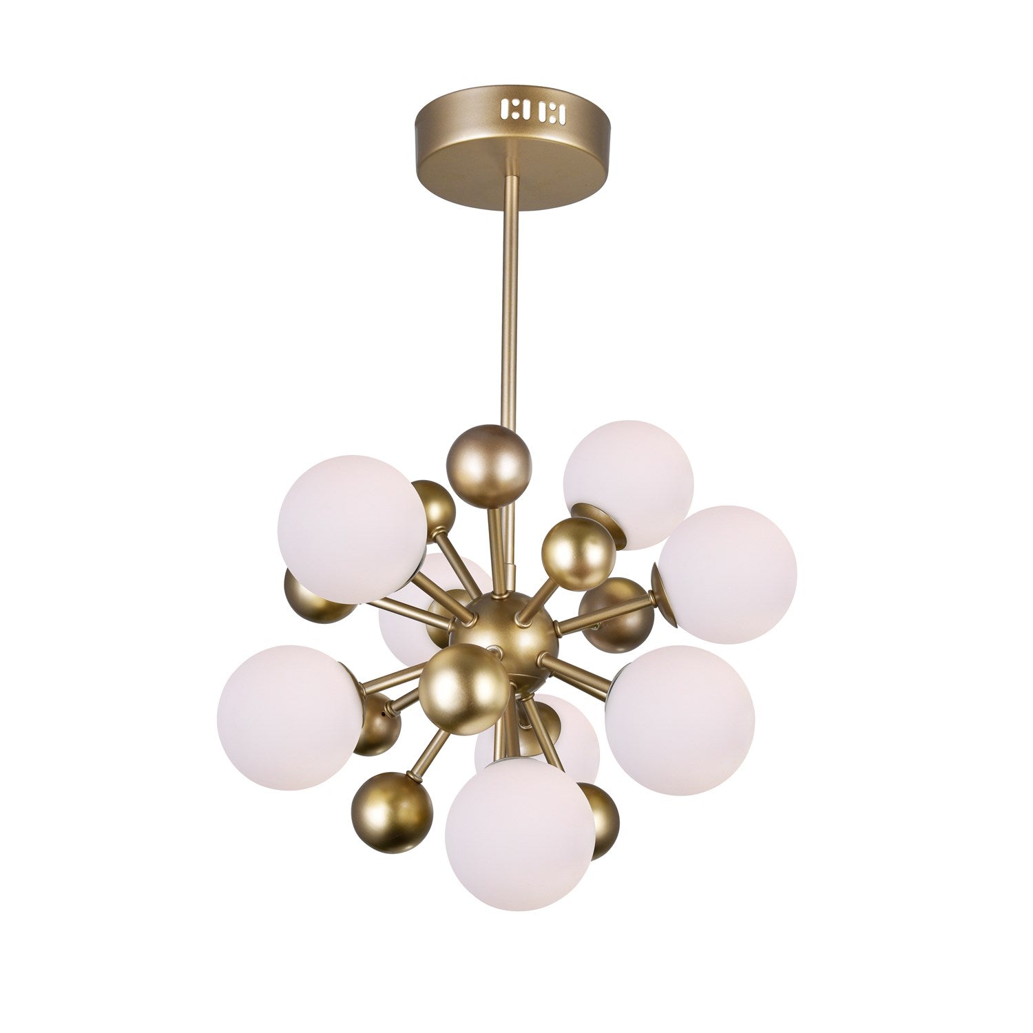 8 Light Chandelier With Sun Gold Finish by CWI Lighting