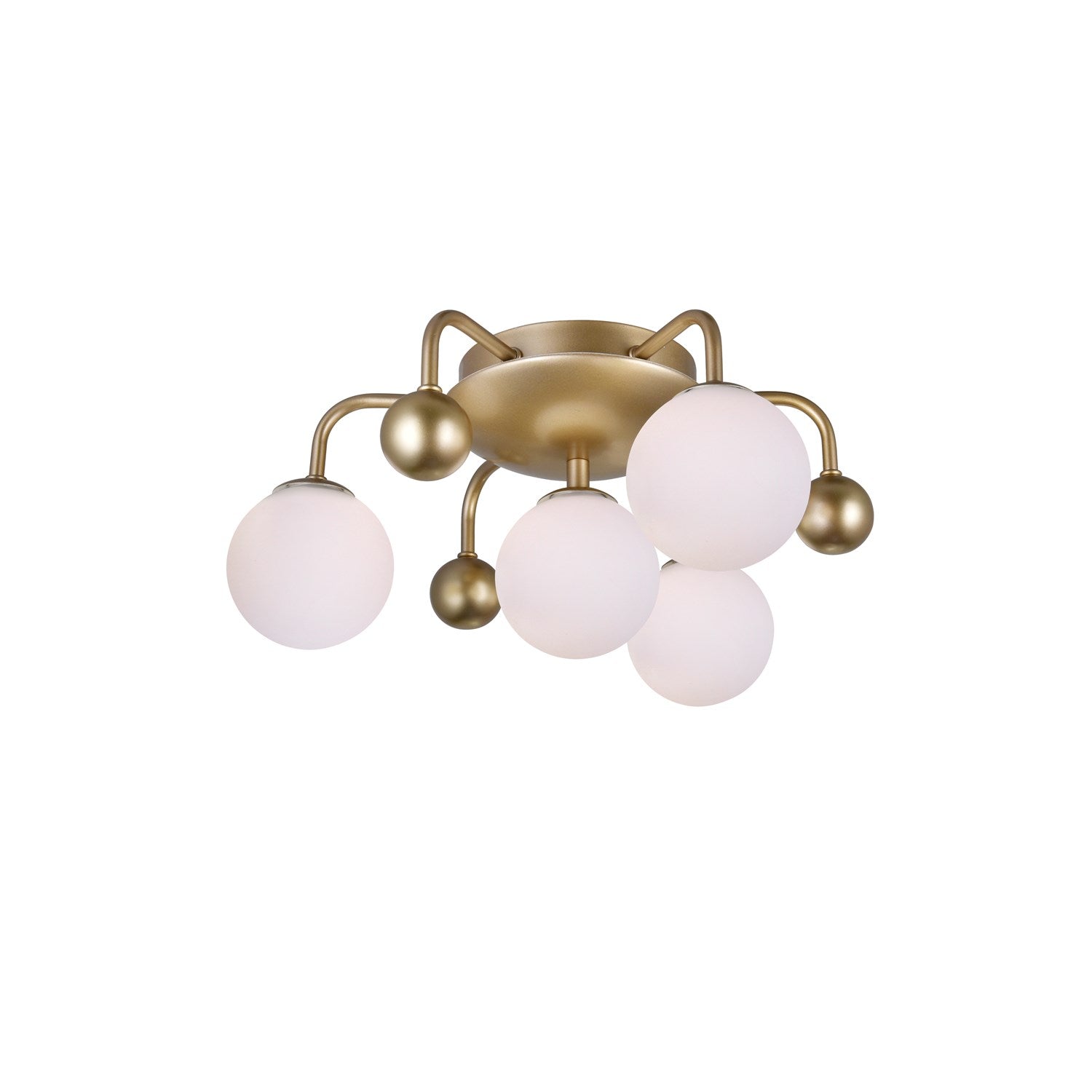 4 Light Flush Mount With Sun Gold Finish by CWI Lighting