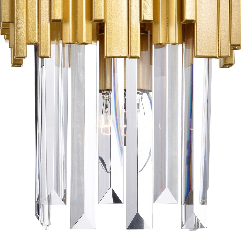 1 Light Wall Light With Medallion Gold Finish