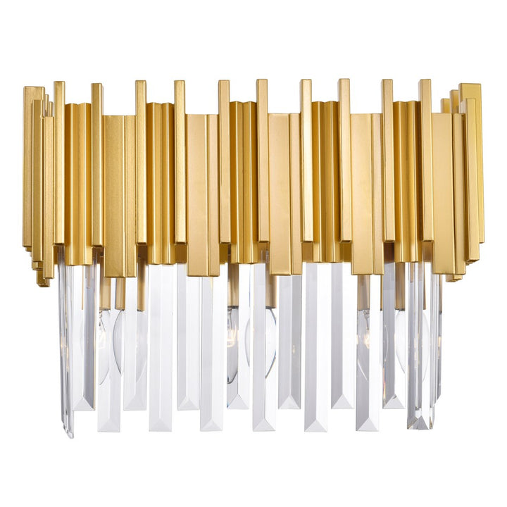 3 Light Vanity Light With Medallion Gold Finish by CWI Lighting
