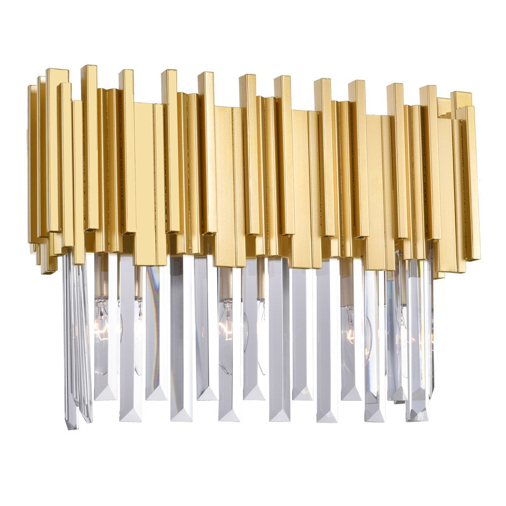 3 Light Vanity Light With Medallion Gold Finish
