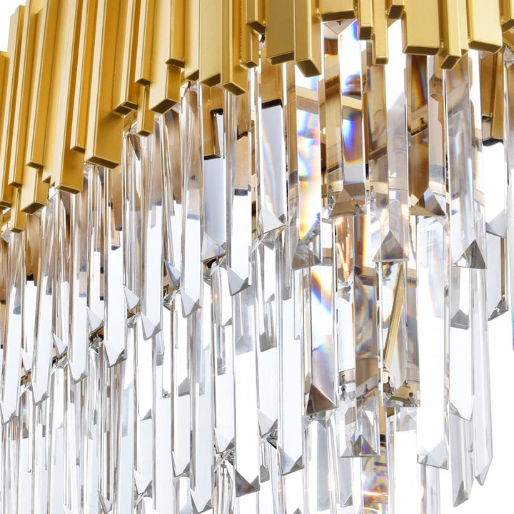 9 Light Pool Table Light With Medallion Gold Finish
