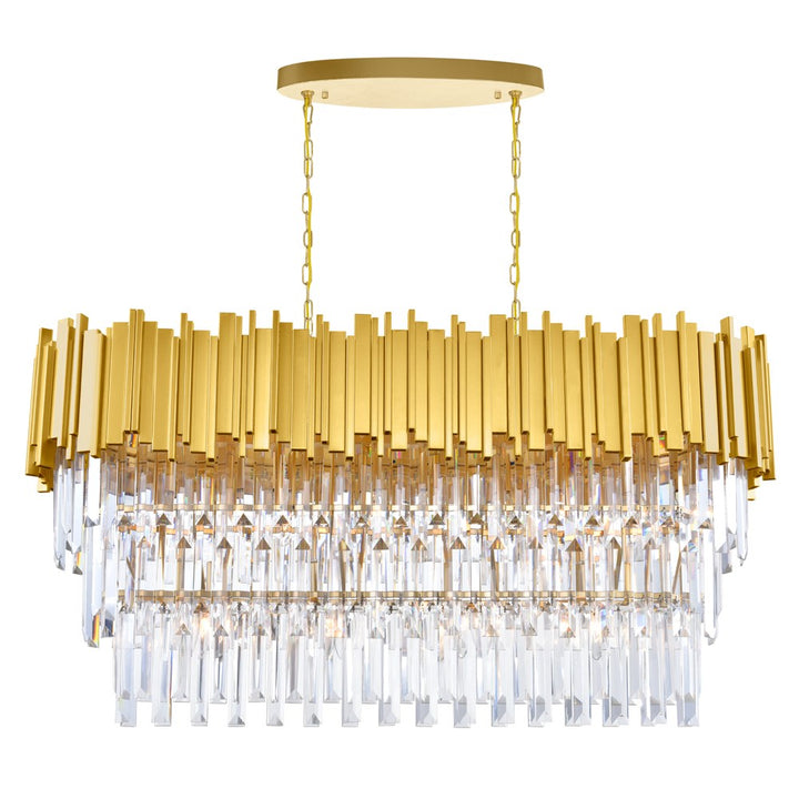 9 Light Pool Table Light With Medallion Gold Finish