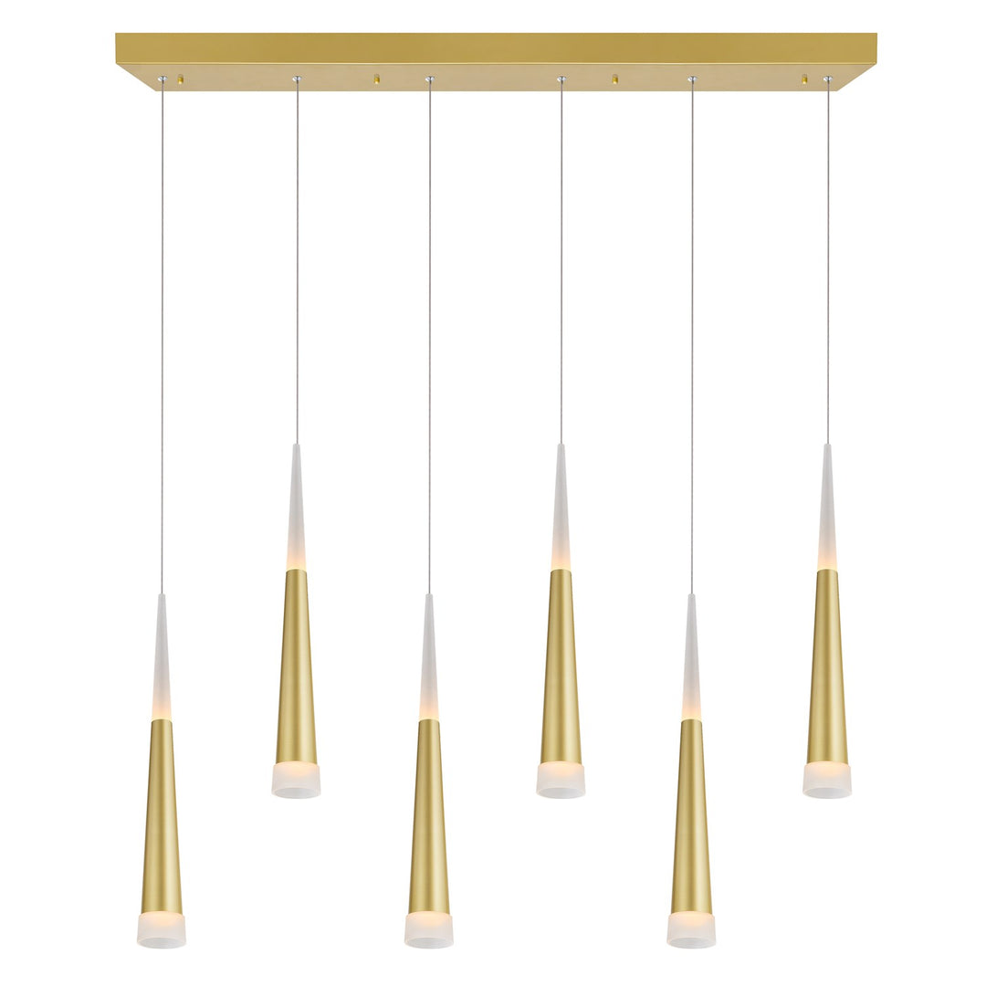 Led Pool Table Light With Satin Gold Finish by CWI Lighting