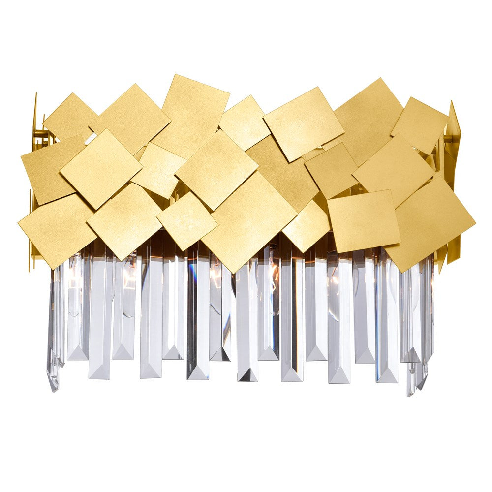 3 Light Vanity Light With Medallion Gold Finish