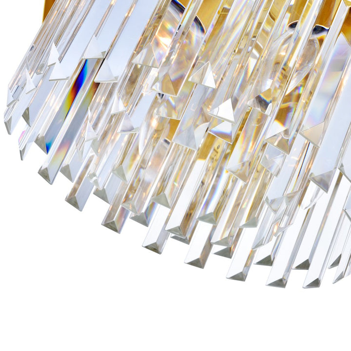 10 Light Down Chandelier With Medallion Gold Finish