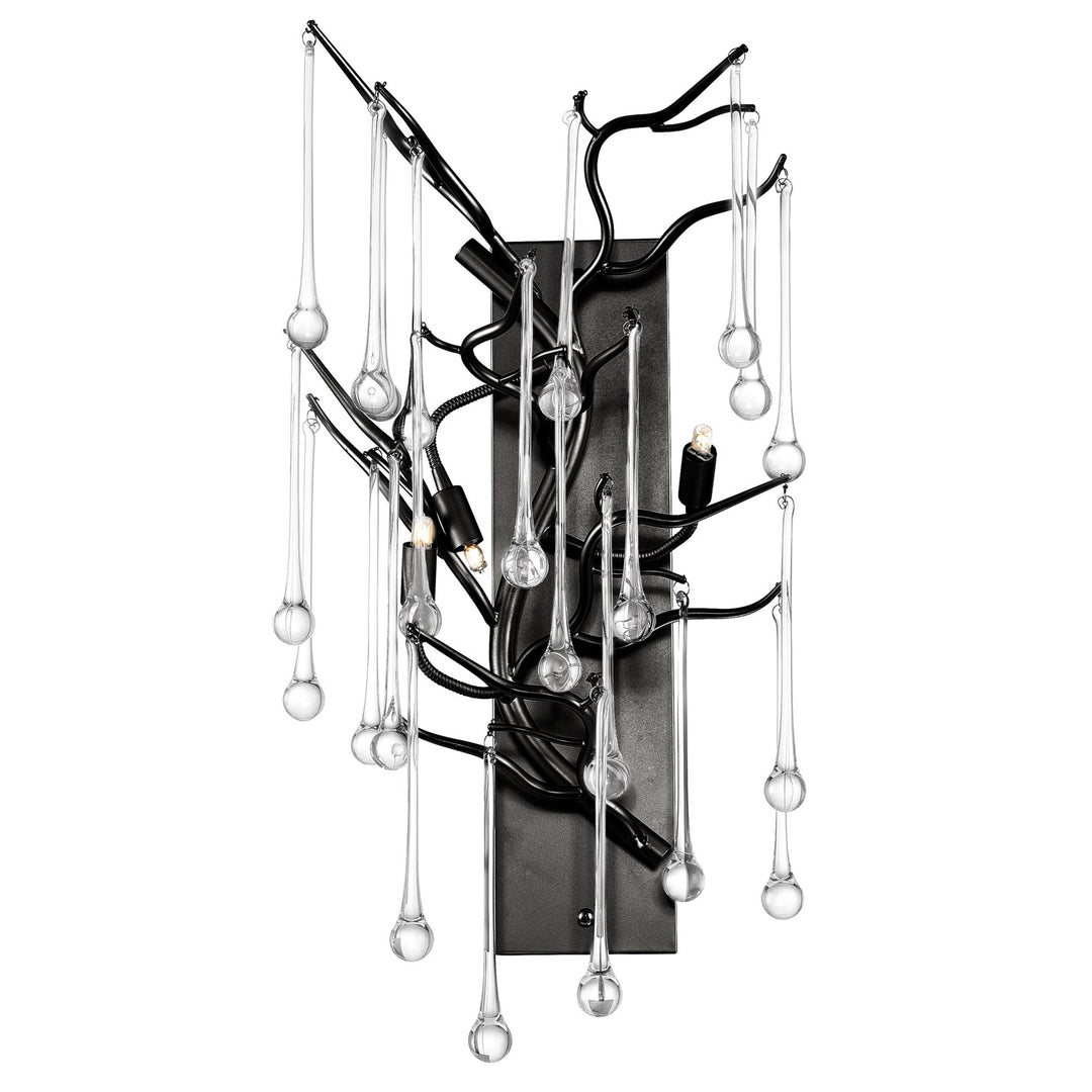 3 Light Wall Sconce With Black Finish by CWI Lighting