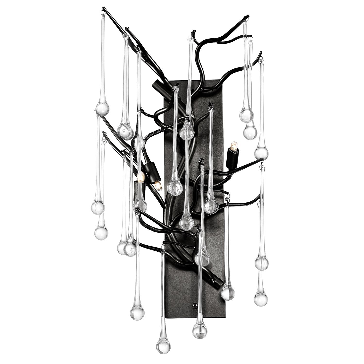 3 Light Wall Sconce With Black Finish by CWI Lighting