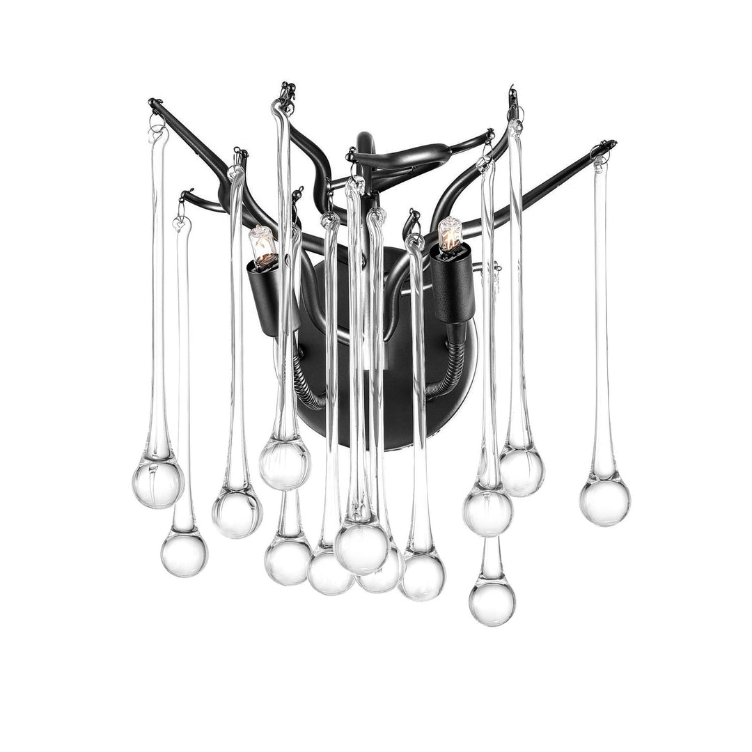 2 Light Wall Sconce With Black Finish by CWI Lighting