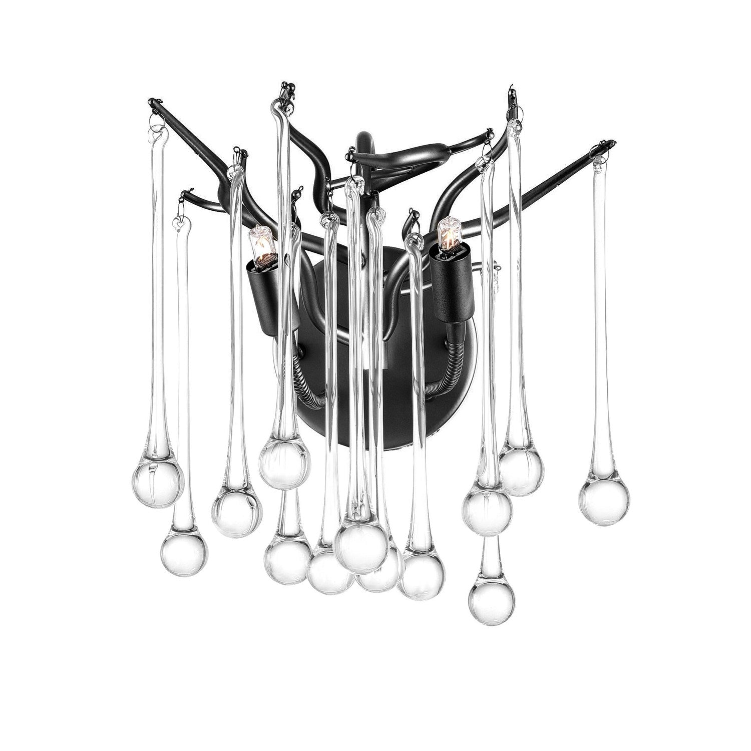 2 Light Wall Sconce With Black Finish by CWI Lighting