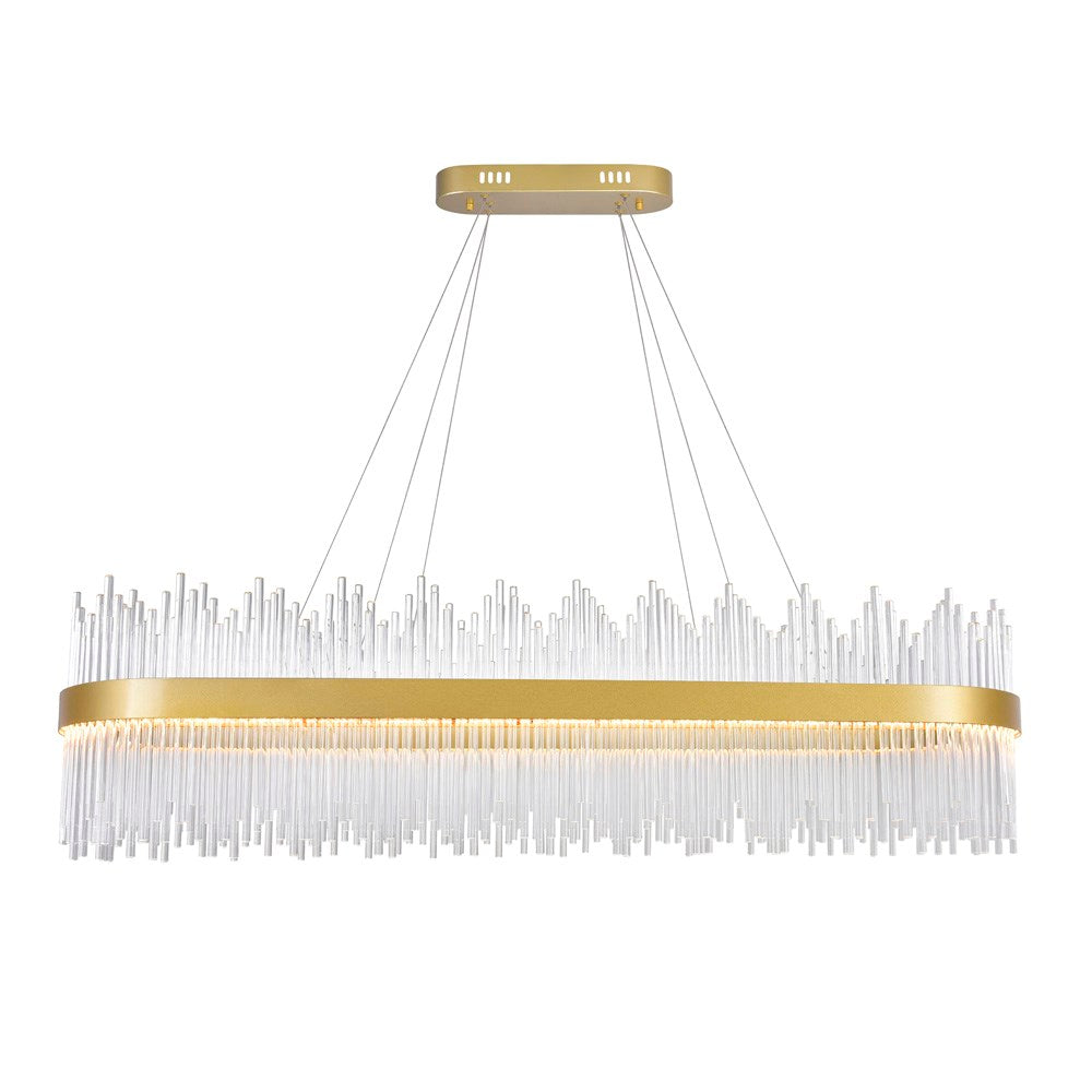 Led Chandelier With Medallion Gold Finish by CWI Lighting