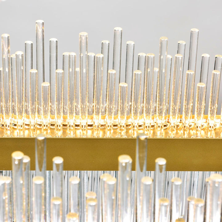 Led Chandelier With Medallion Gold Finish