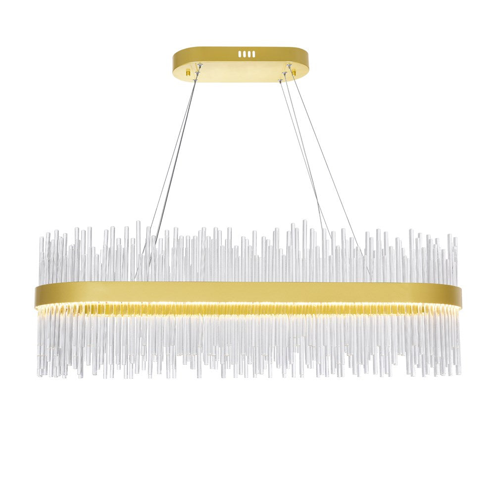 Led Chandelier With Medallion Gold Finish by CWI Lighting