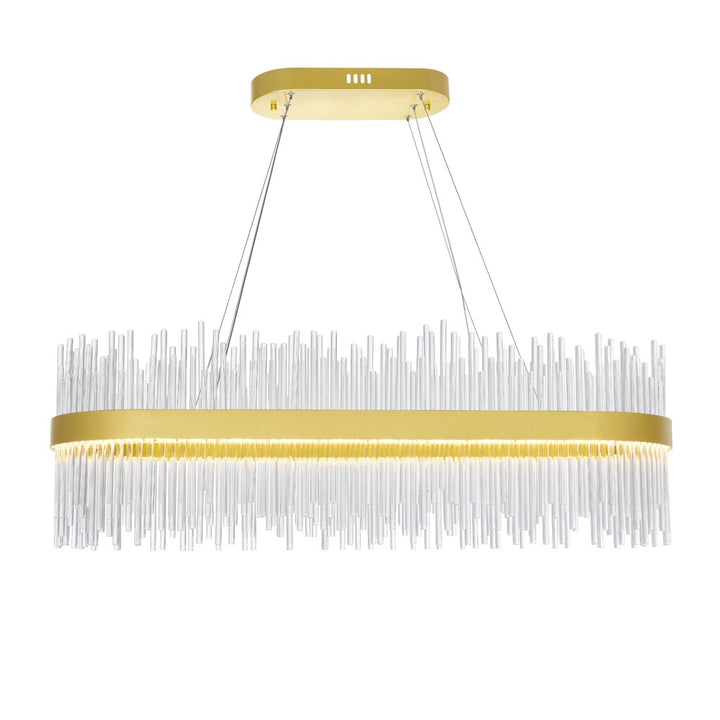 Led Chandelier With Medallion Gold Finish by CWI Lighting