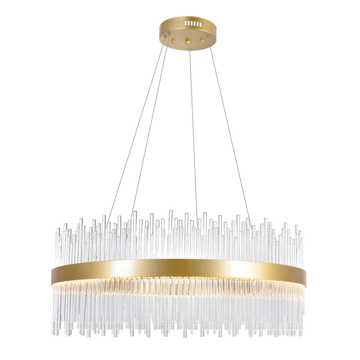Led Chandelier With Medallion Gold Finish by CWI Lighting