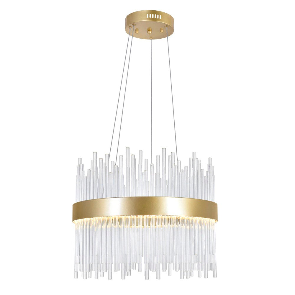 Led Chandelier With Medallion Gold Finish by CWI Lighting