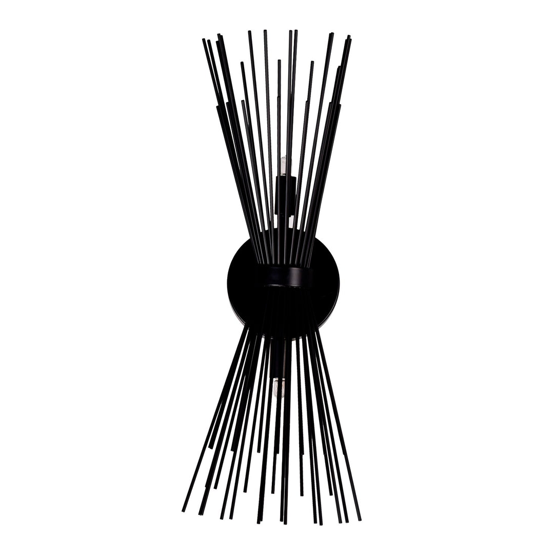 2 Light Wall Sconce With Black Finish