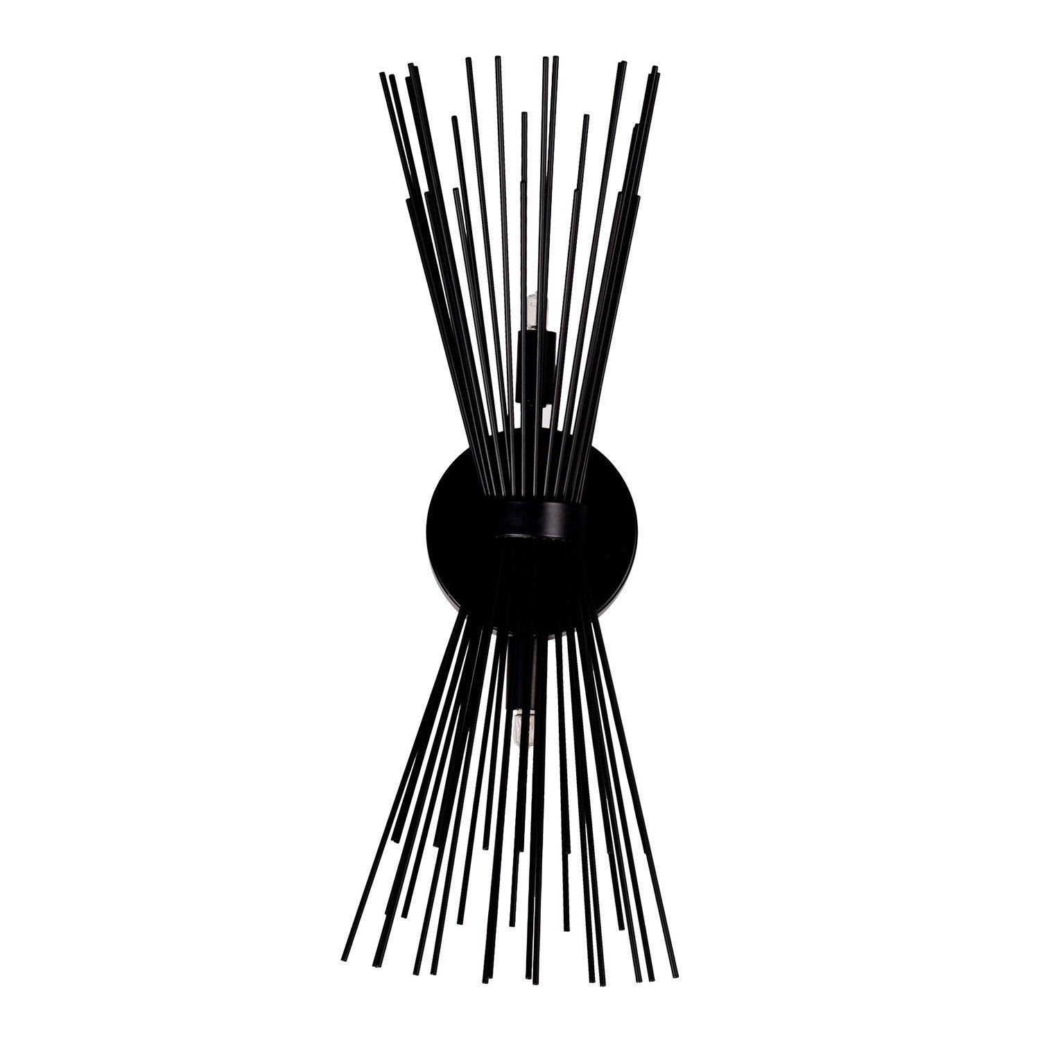 2 Light Wall Sconce With Black Finish