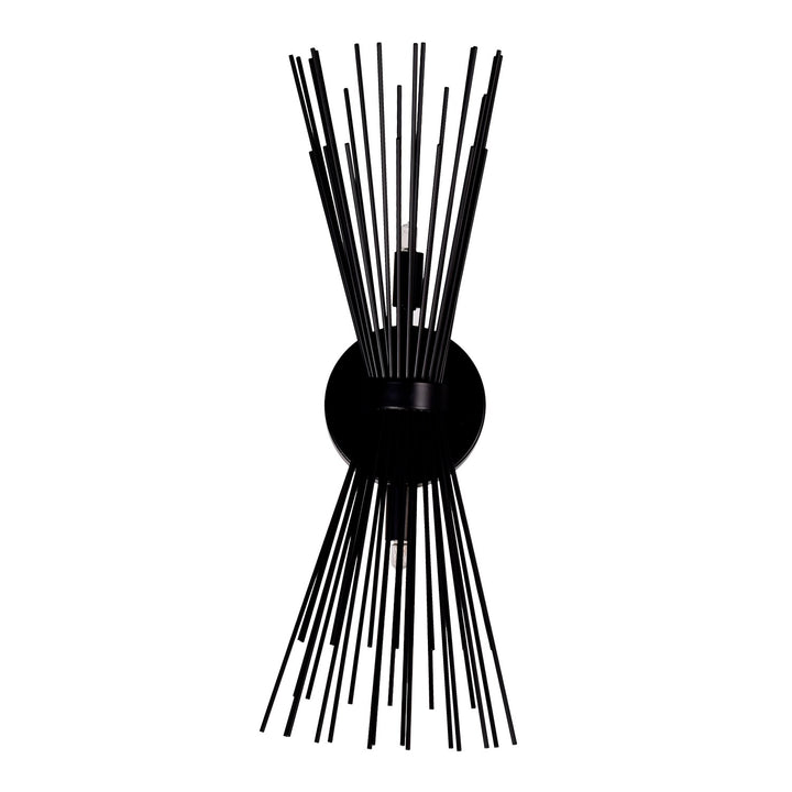 2 Light Wall Sconce With Black Finish