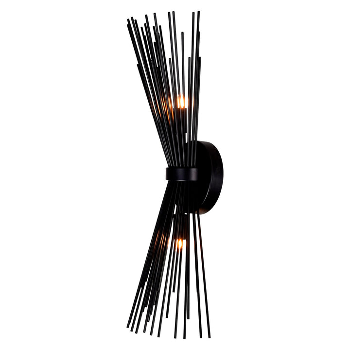 2 Light Wall Sconce With Black Finish