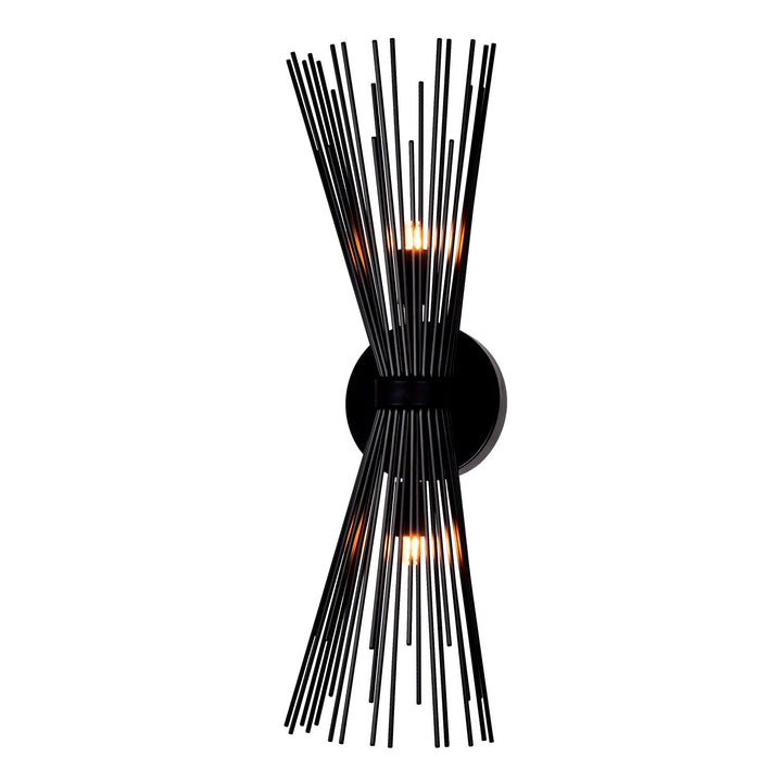 2 Light Wall Sconce With Black Finish