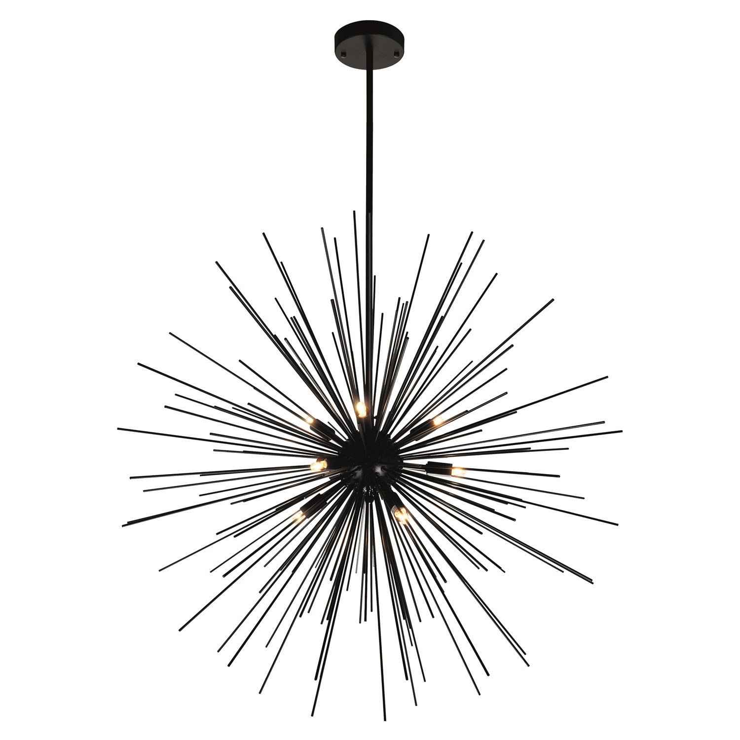 9 Light Chandelier With Black Finish by CWI Lighting