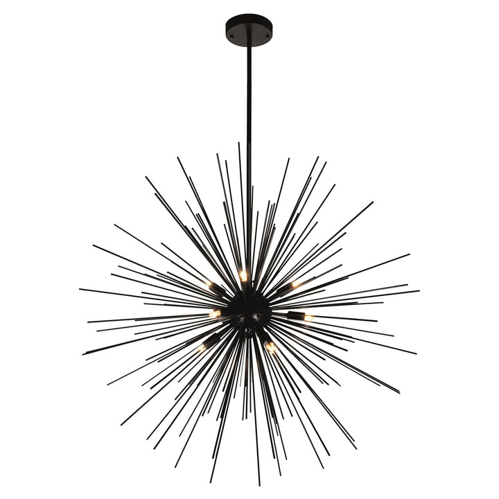 9 Light Chandelier With Black Finish by CWI Lighting