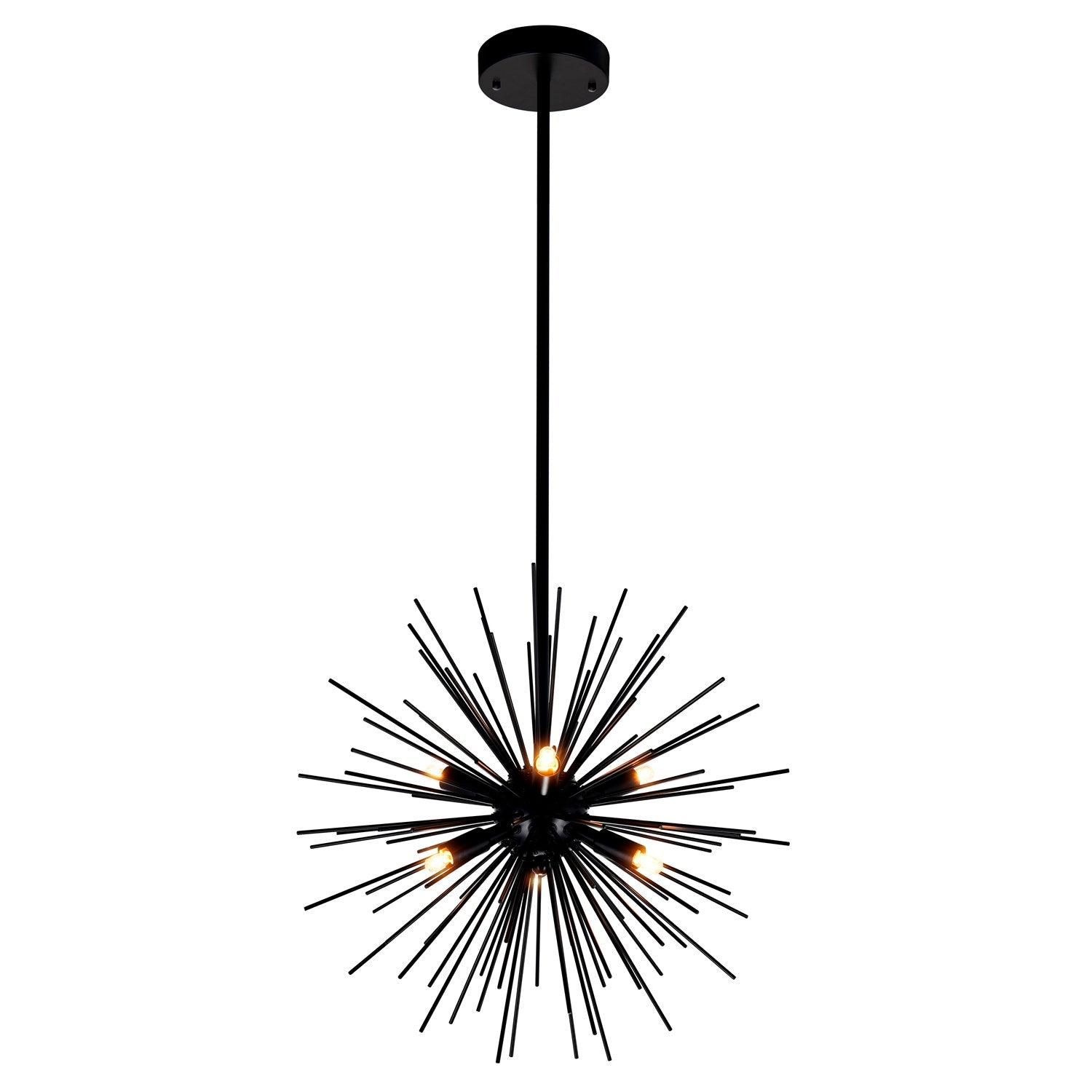 6 Light Chandelier With Black Finish by CWI Lighting