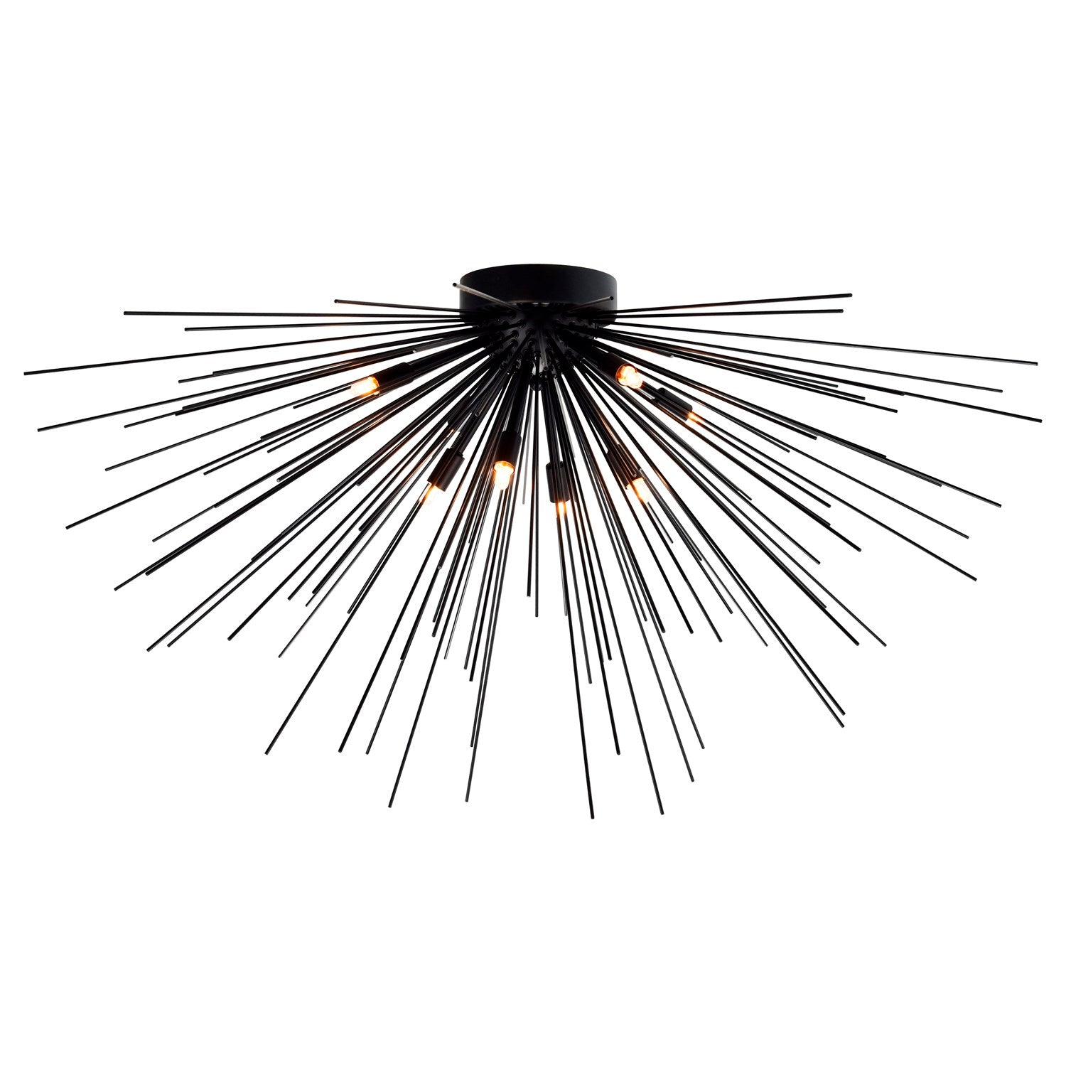 8 Light Flush Mount With Black Finish by CWI Lighting
