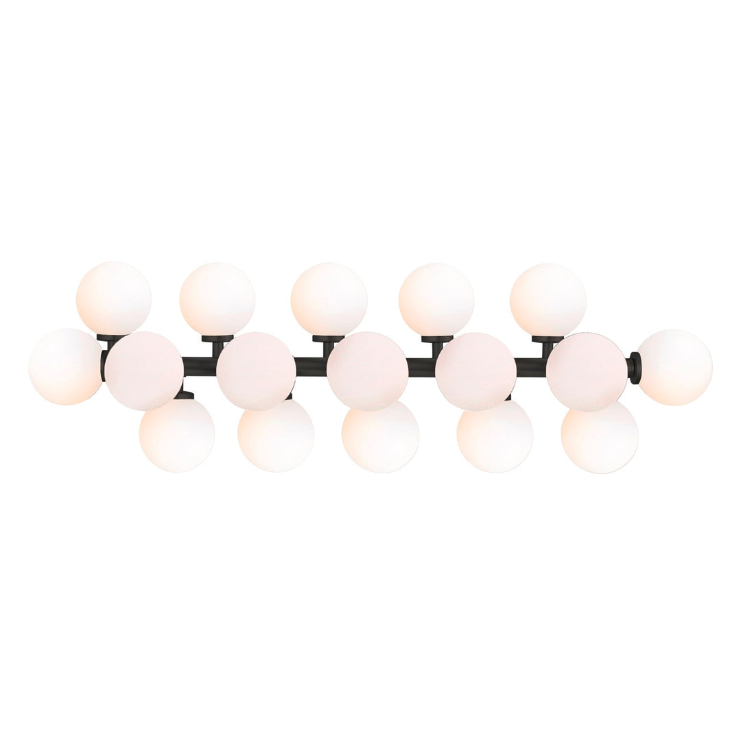 17 Light Wall Sconce With Black Finish by CWI Lighting