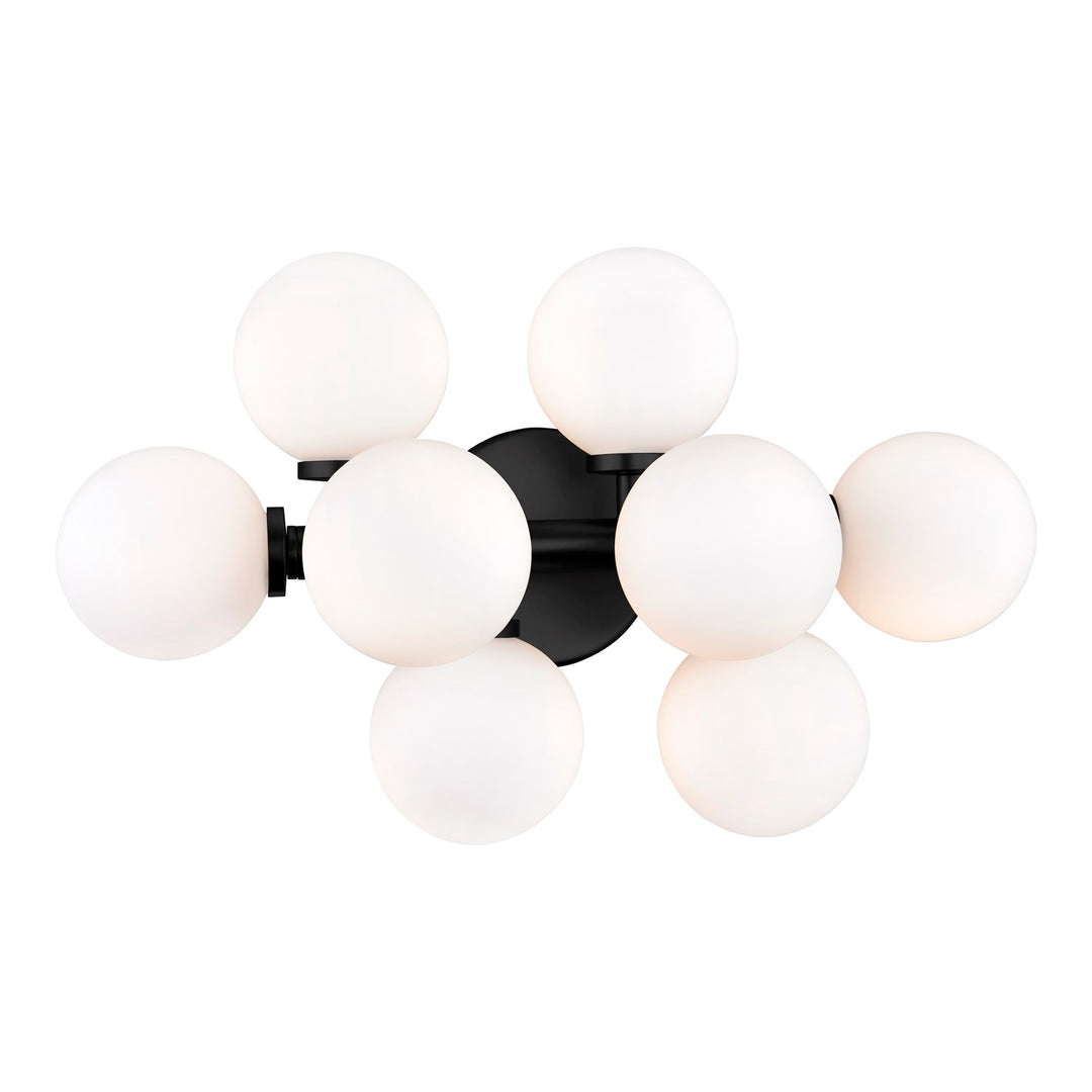 8 Light Wall Sconce With Black Finish by CWI Lighting