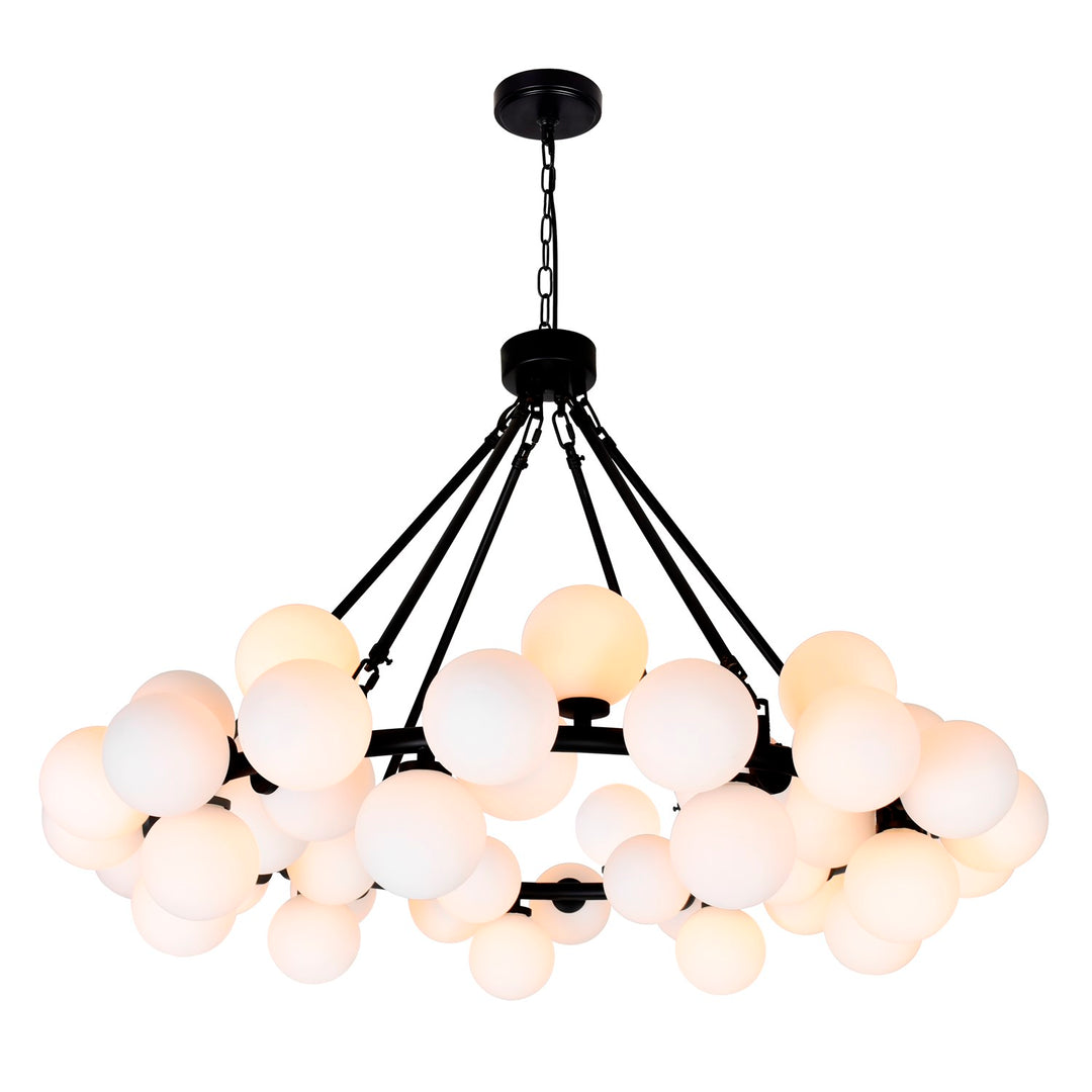 45 Light Chandelier With Black Finish by CWI Lighting
