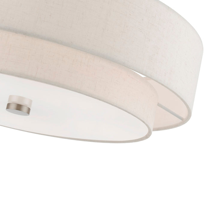 5 Light Brushed Nickel Semi-Flush