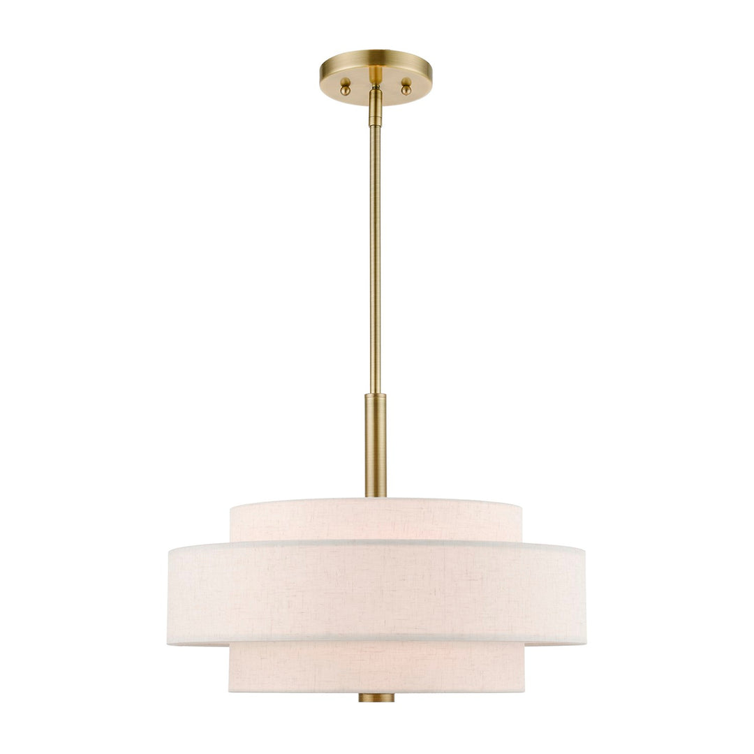 4 Light Antique Brass Pendant Chandelier