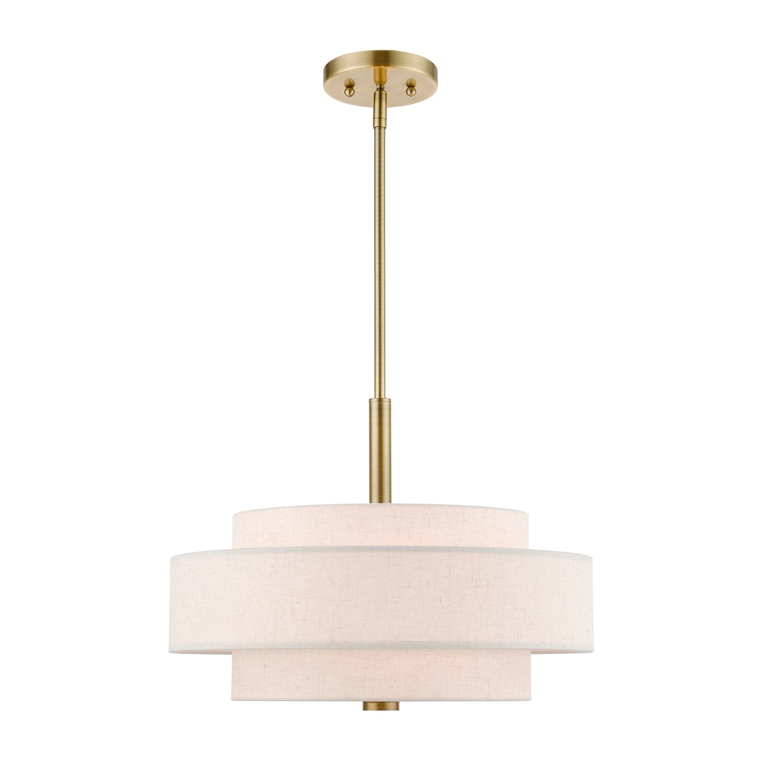 4 Light Antique Brass Pendant Chandelier