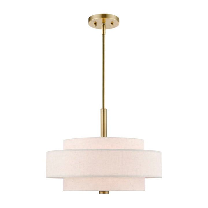 4 Light Antique Brass Pendant Chandelier