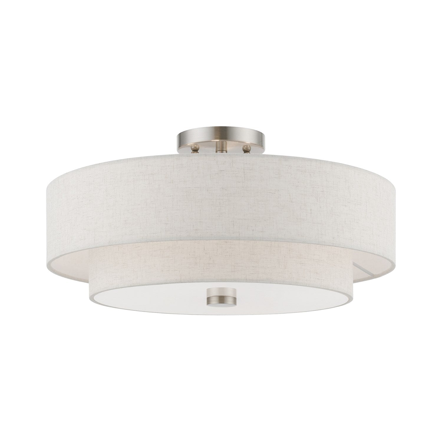 4 Light Brushed Nickel Semi-Flush by Livex Lighting