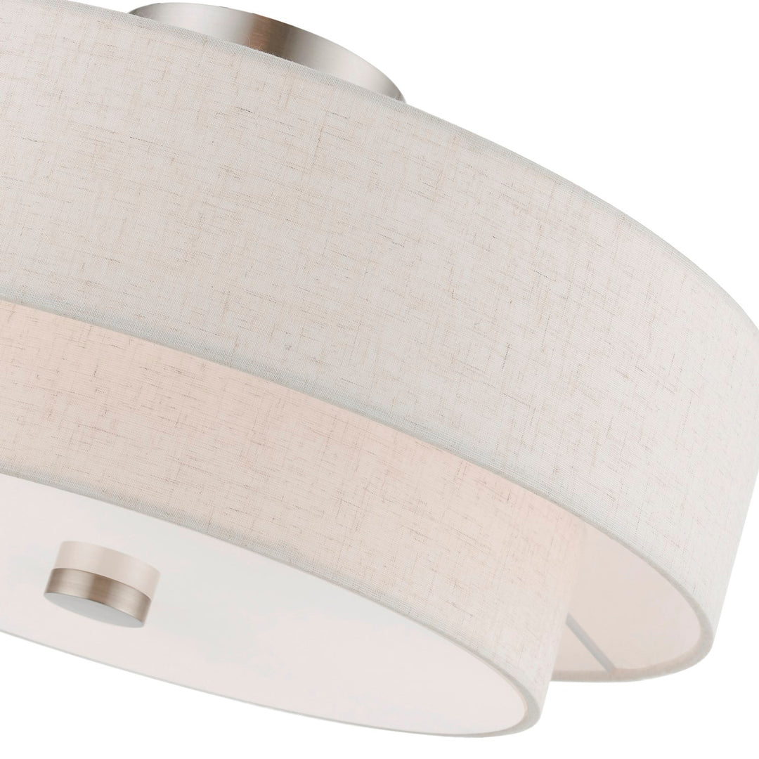 4 Light Brushed Nickel Semi-Flush